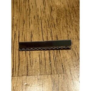 12K Gold Filled Bar Pin Brooch Vintage  Scalloped Lace Edge 1.5”